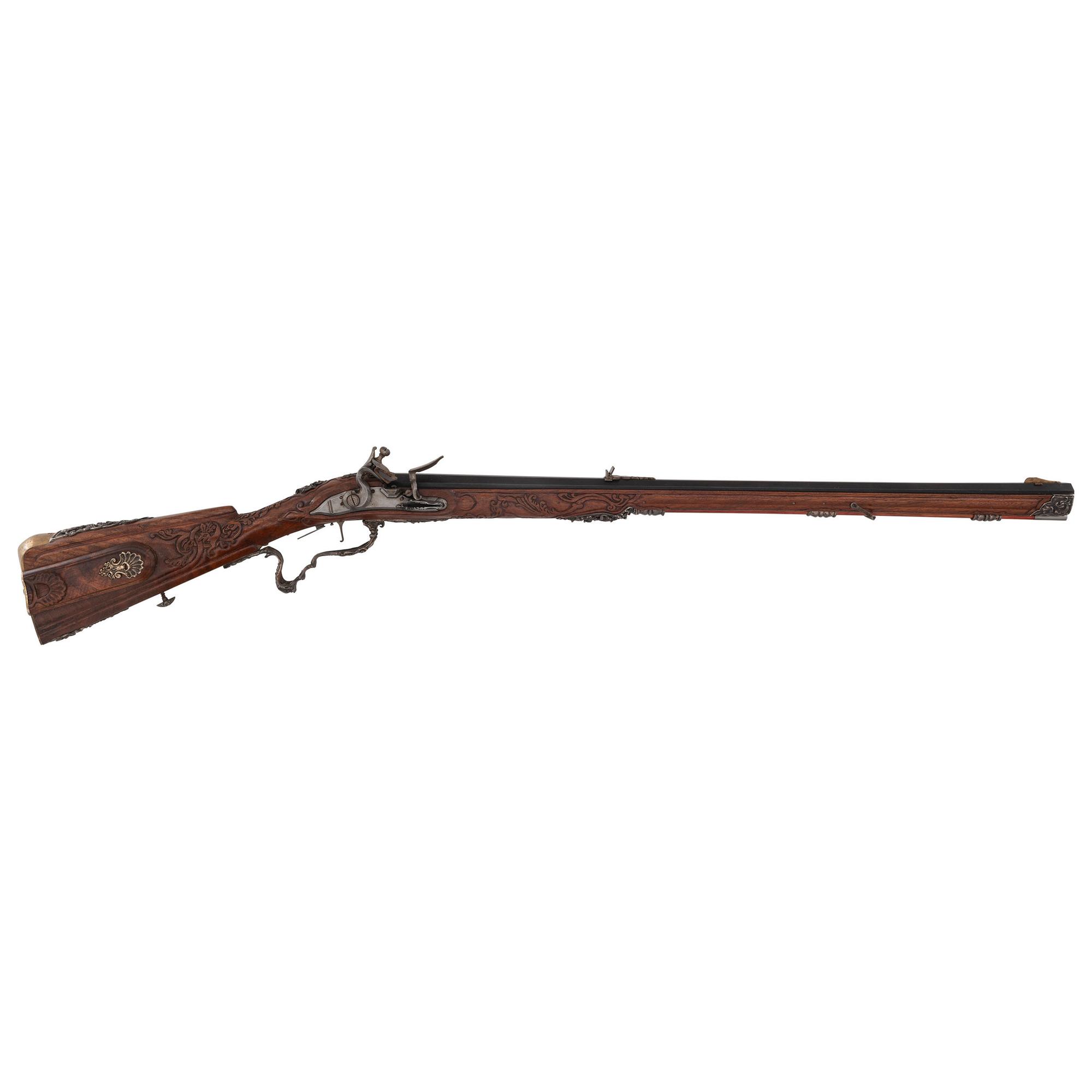 Contemporary Flintlock Viennese Style Jaeger by John B. Derrick (American, b.1936)