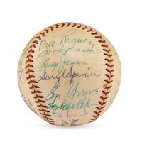 A 1953 New York Giants Team Signed Autograph Baseball