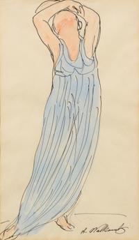 Abraham Walkowitz, (American, 1878 - 1965), Isadora Duncan Dancers (a group of five works)