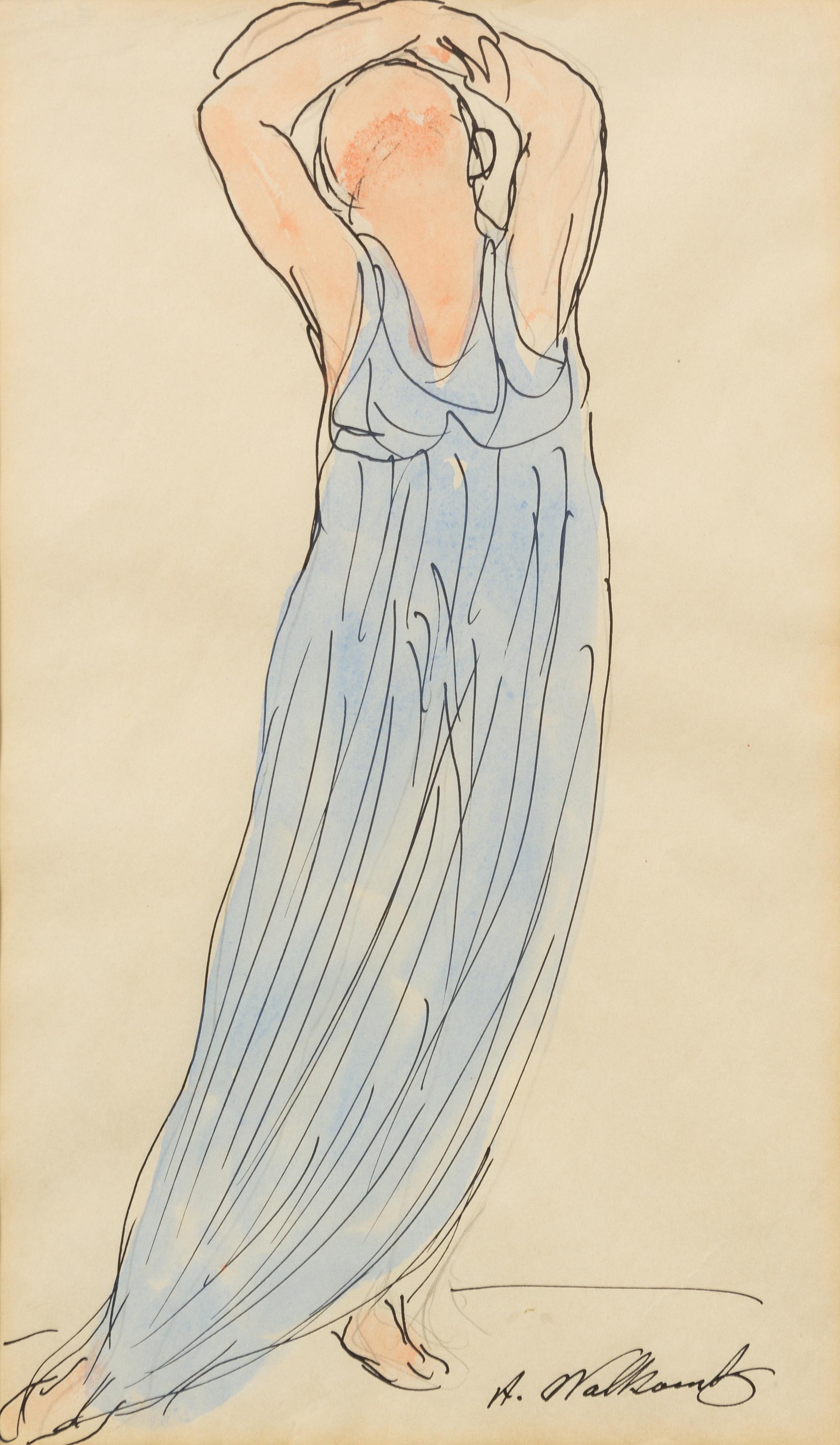 Abraham Walkowitz, (American, 1878 - 1965), Isadora Duncan Dancers (a group of five works)