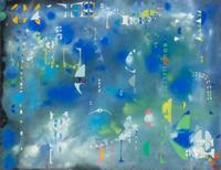 Abstract Composition in Blue