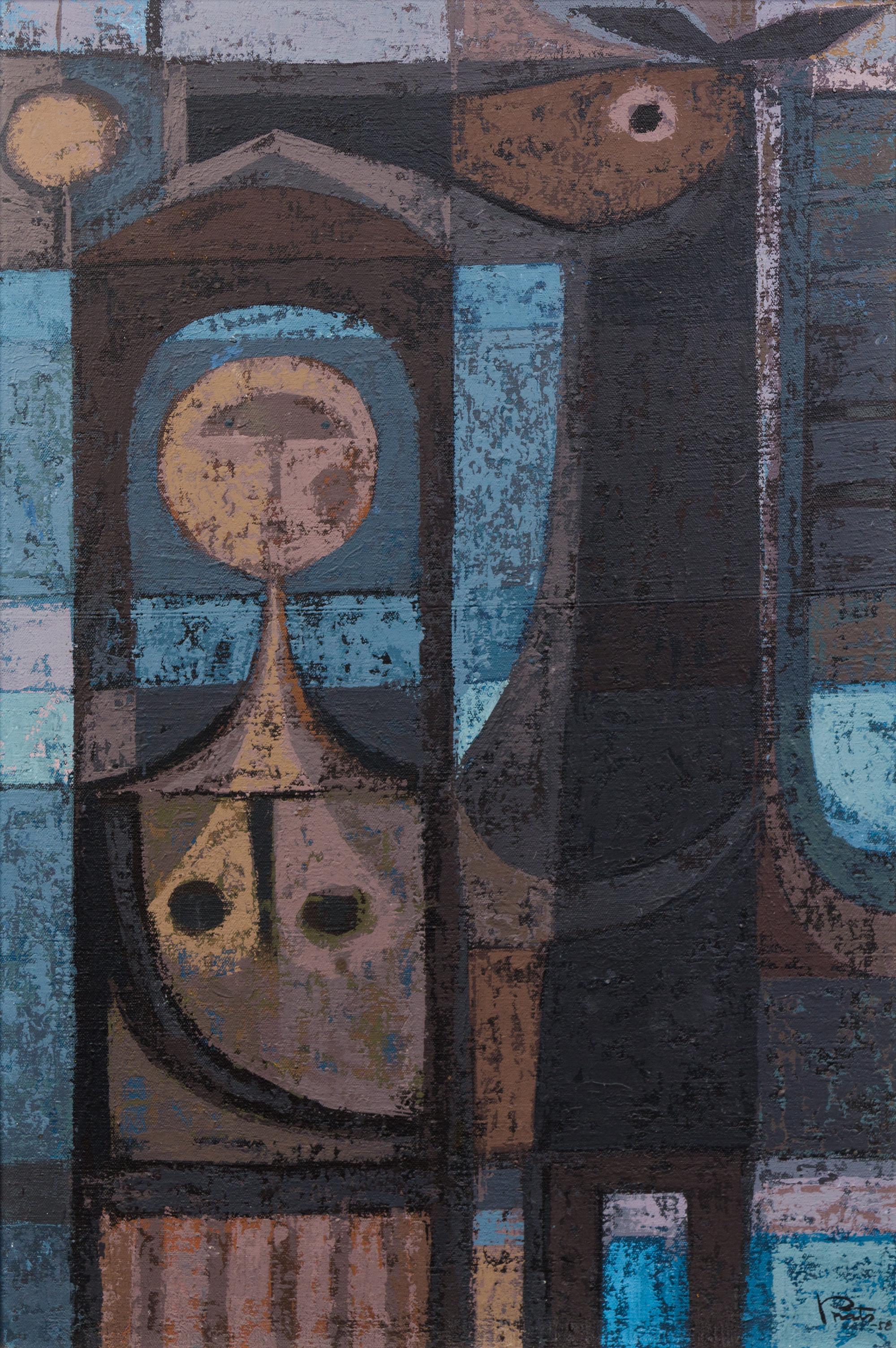 Ramon Prats, (Spanish, 1928-2003), Figure and Deer, 1958