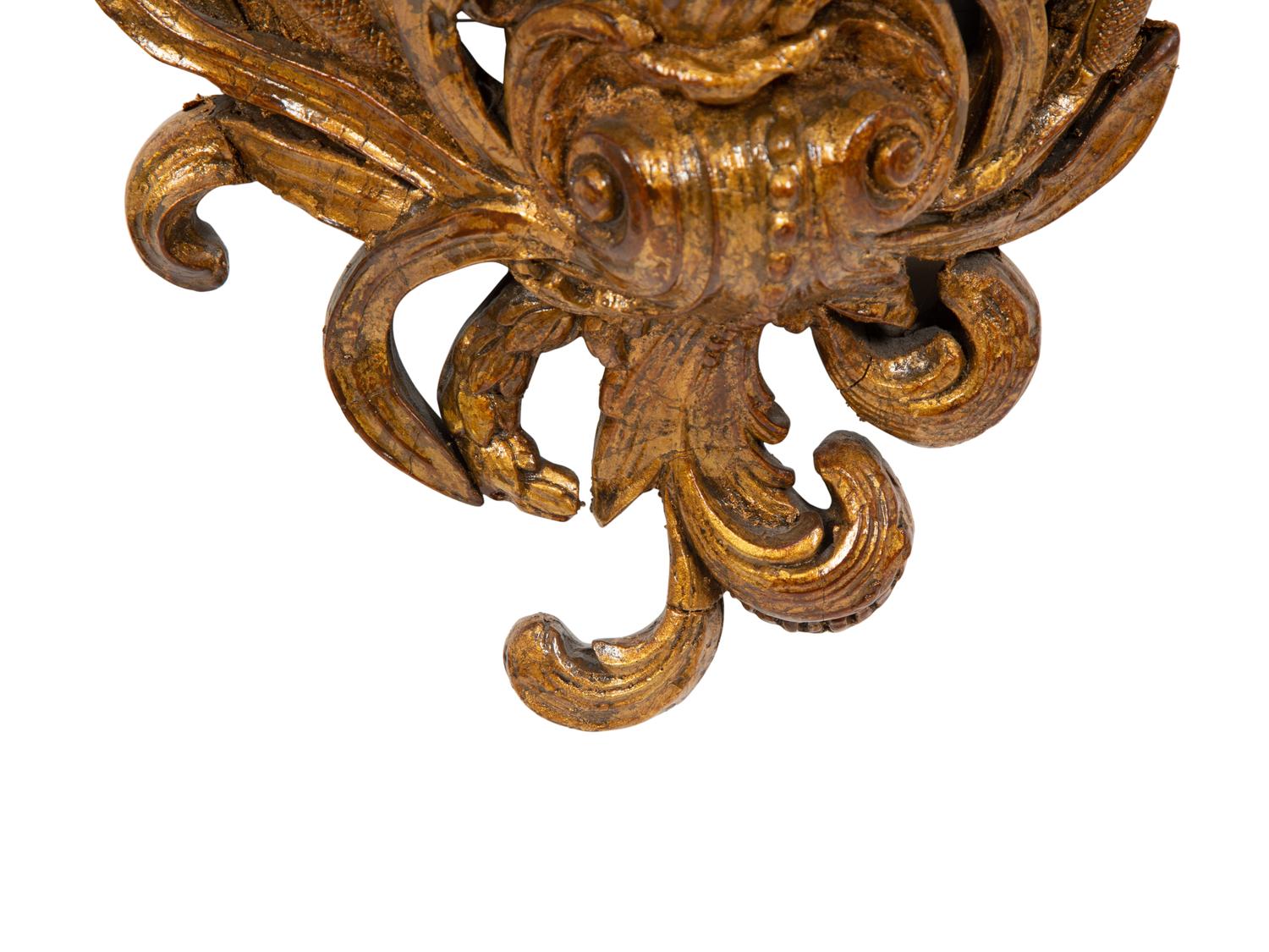 A Pair of Continental Giltwood Wall Brackets