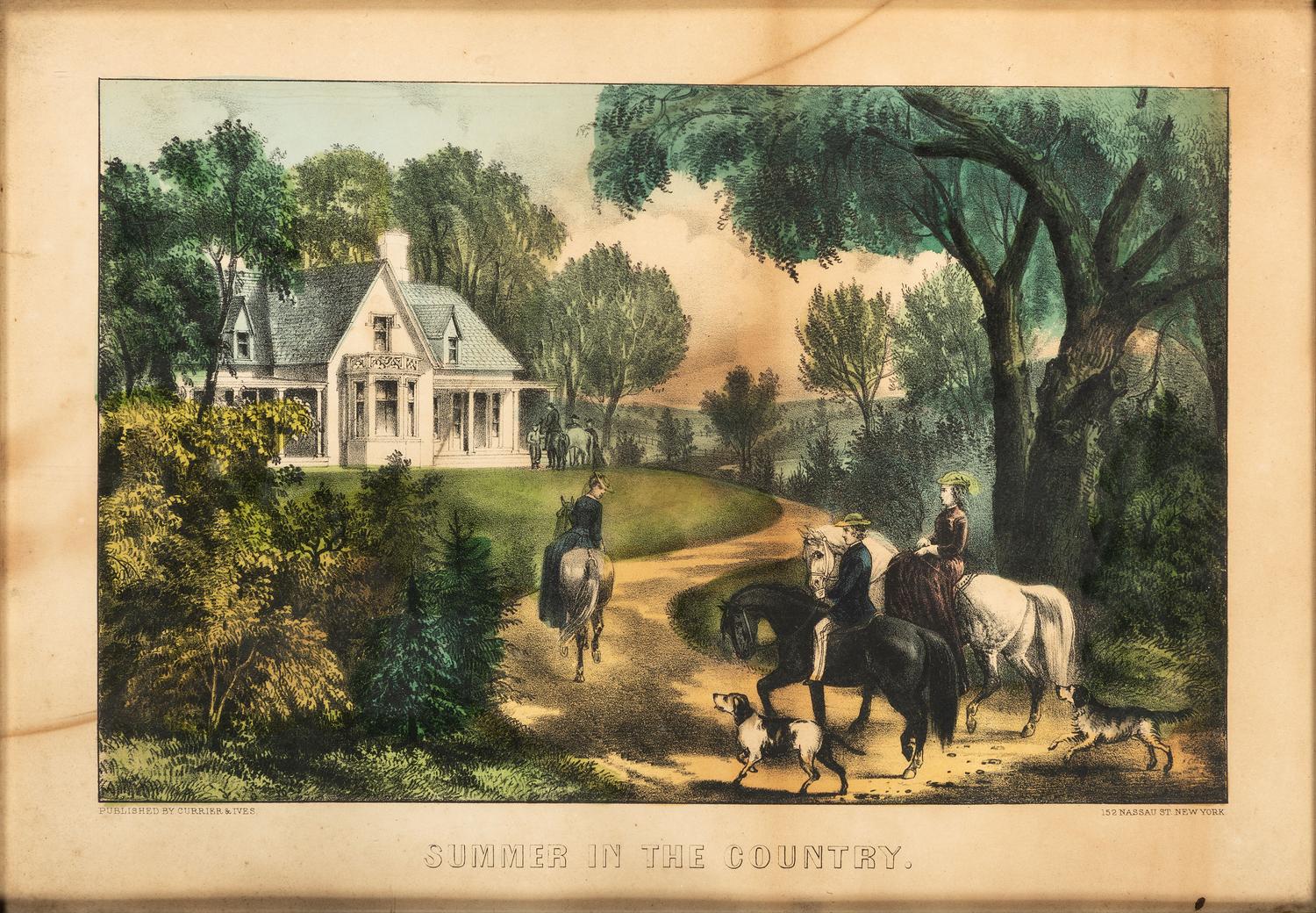 Two Currier & Ives Hand-Colored Lithographs