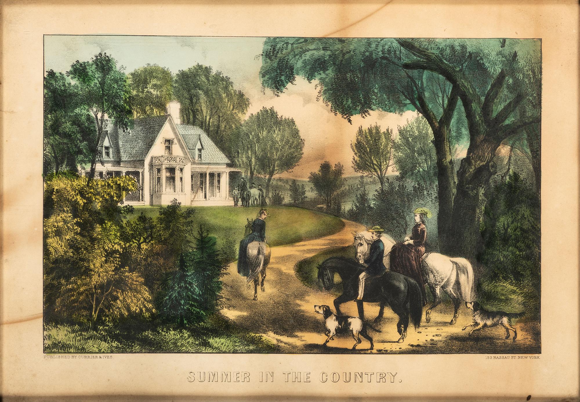 Two Currier & Ives Hand-Colored Lithographs
