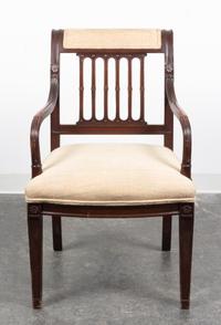 A Regency Style Armchair Height 35 inches.