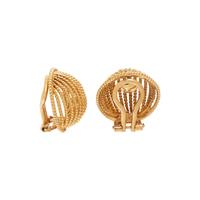 TIFFANY & CO., YELLOW GOLD EARCLIPS