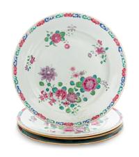 A Set of Four Chinese Export Porcelain Plates
