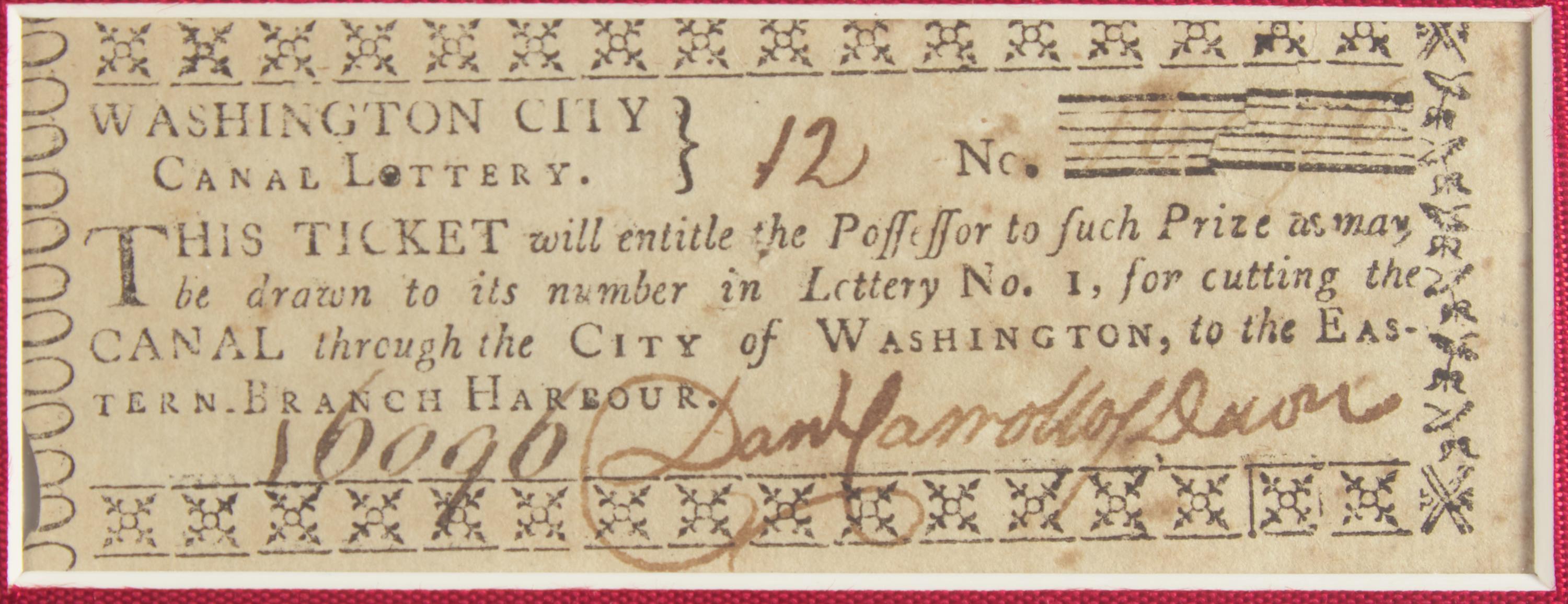 [Americana] Pair of 1790s Canal Lottery tickets