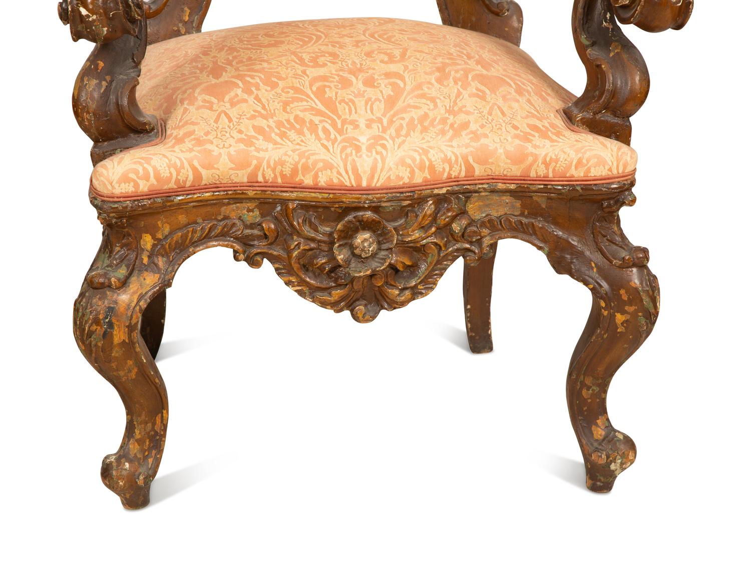 An Italian Rococo Style Three-Piece Seating Suite