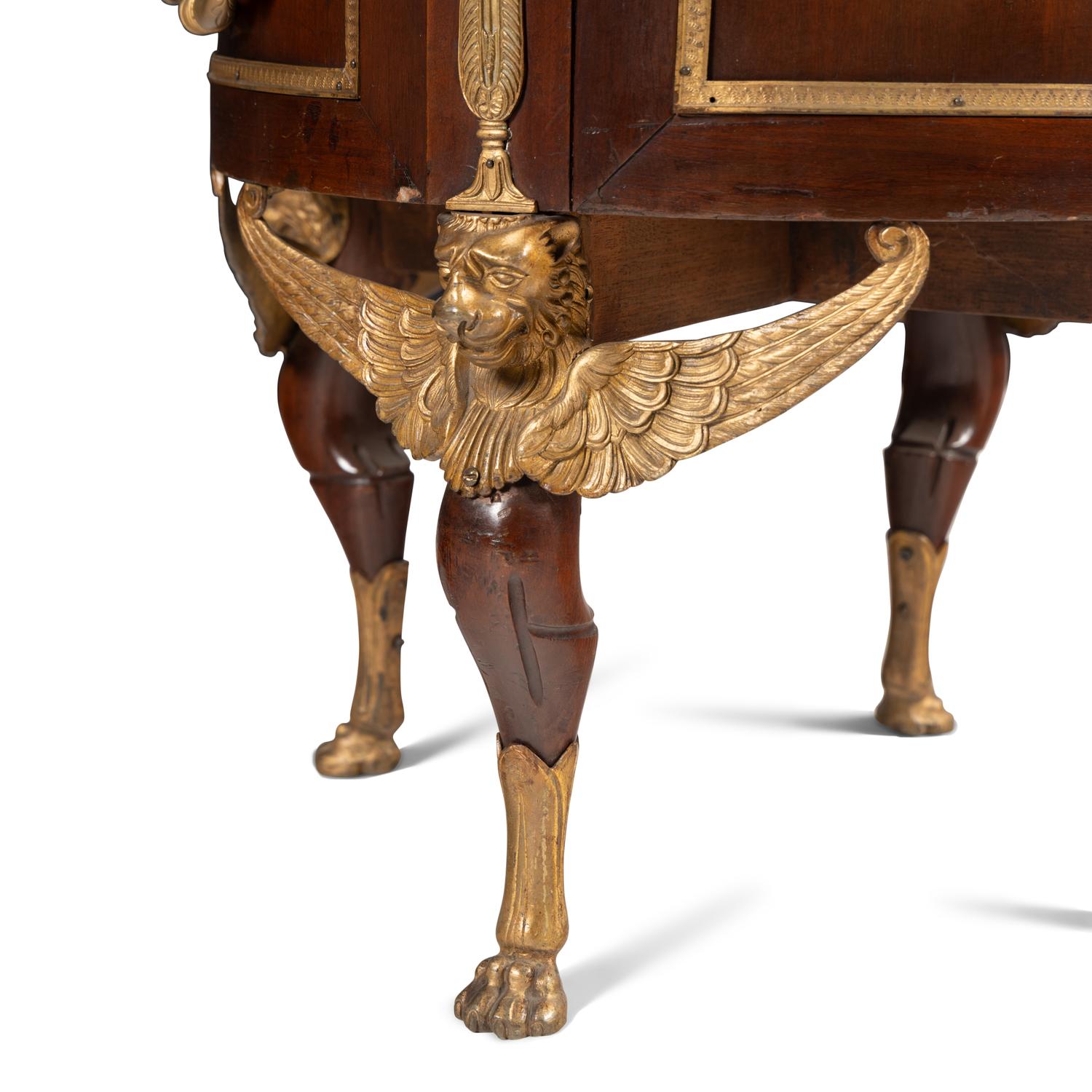 An Empire Style Gilt-Bronze Mounted Mahogany Jardinière