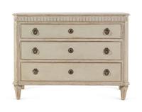 A Gustavian Style White-Painted Chest of Drawers
