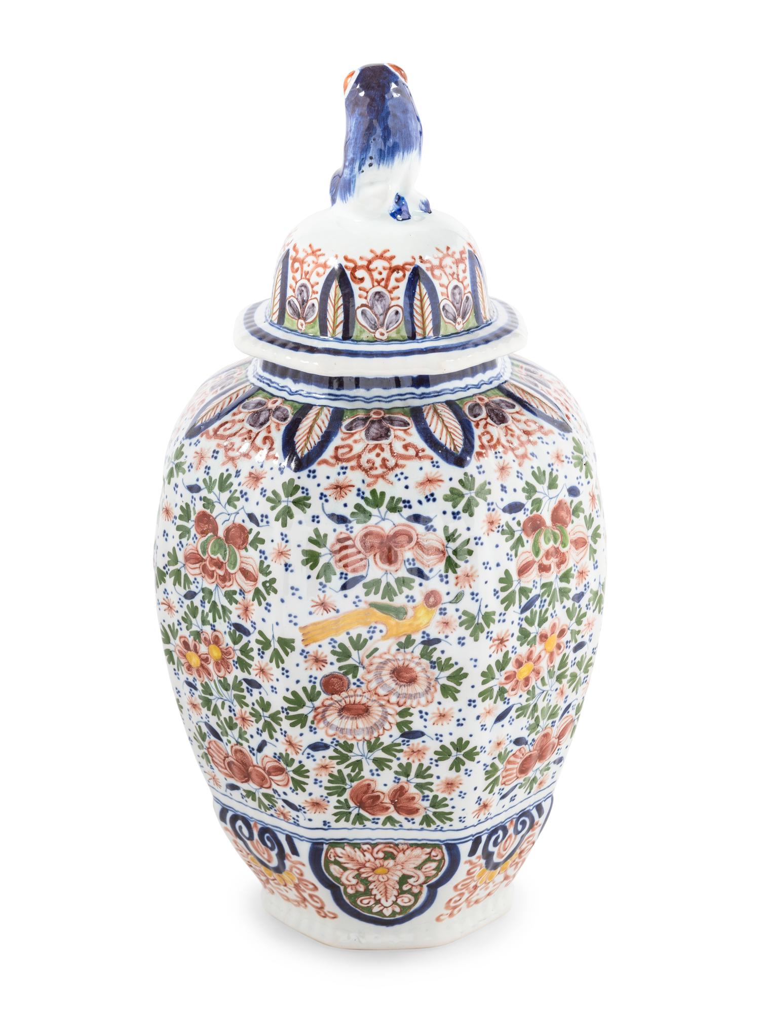 A Delftware Jar and Lid