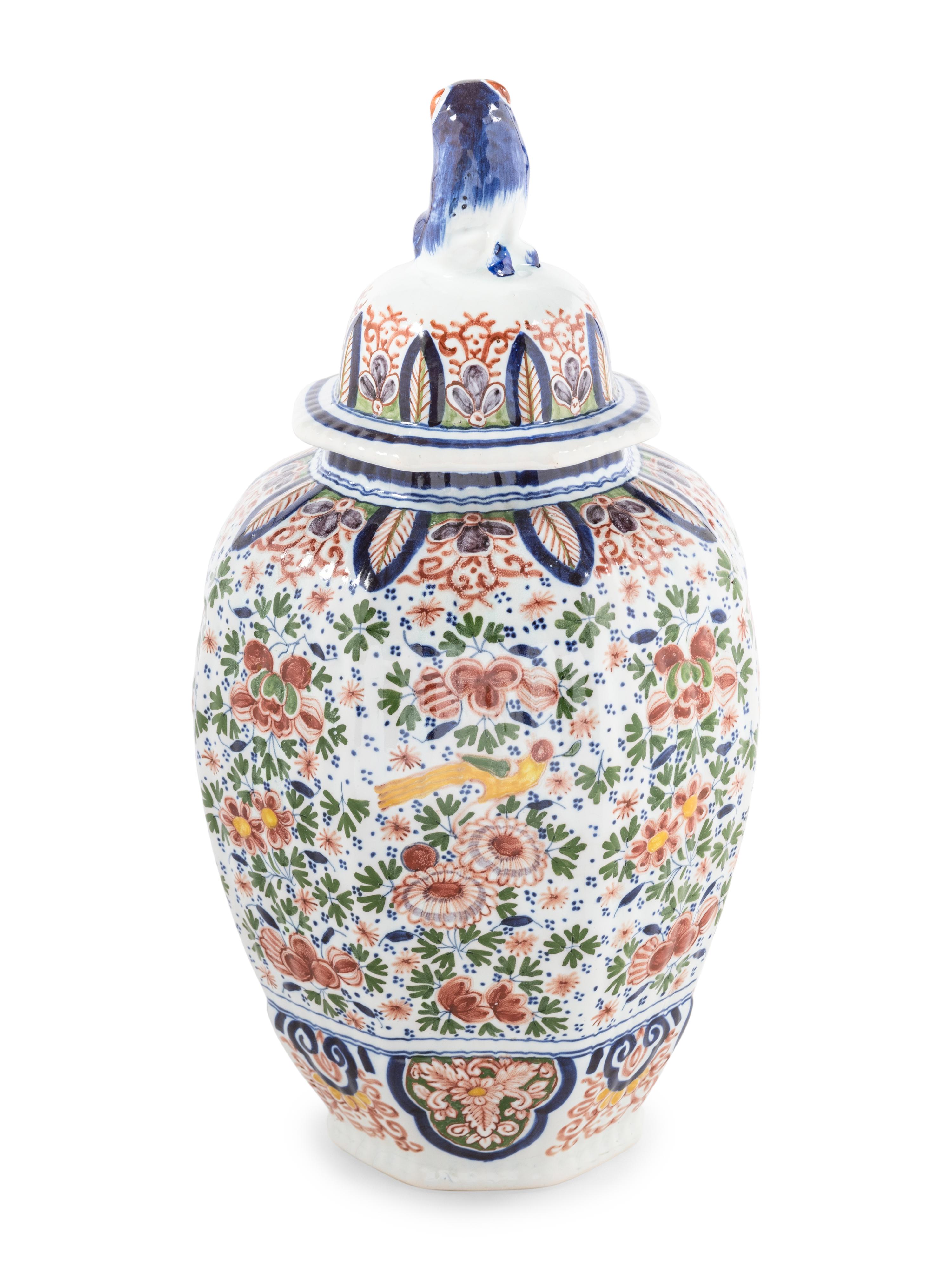 A Delftware Jar and Lid