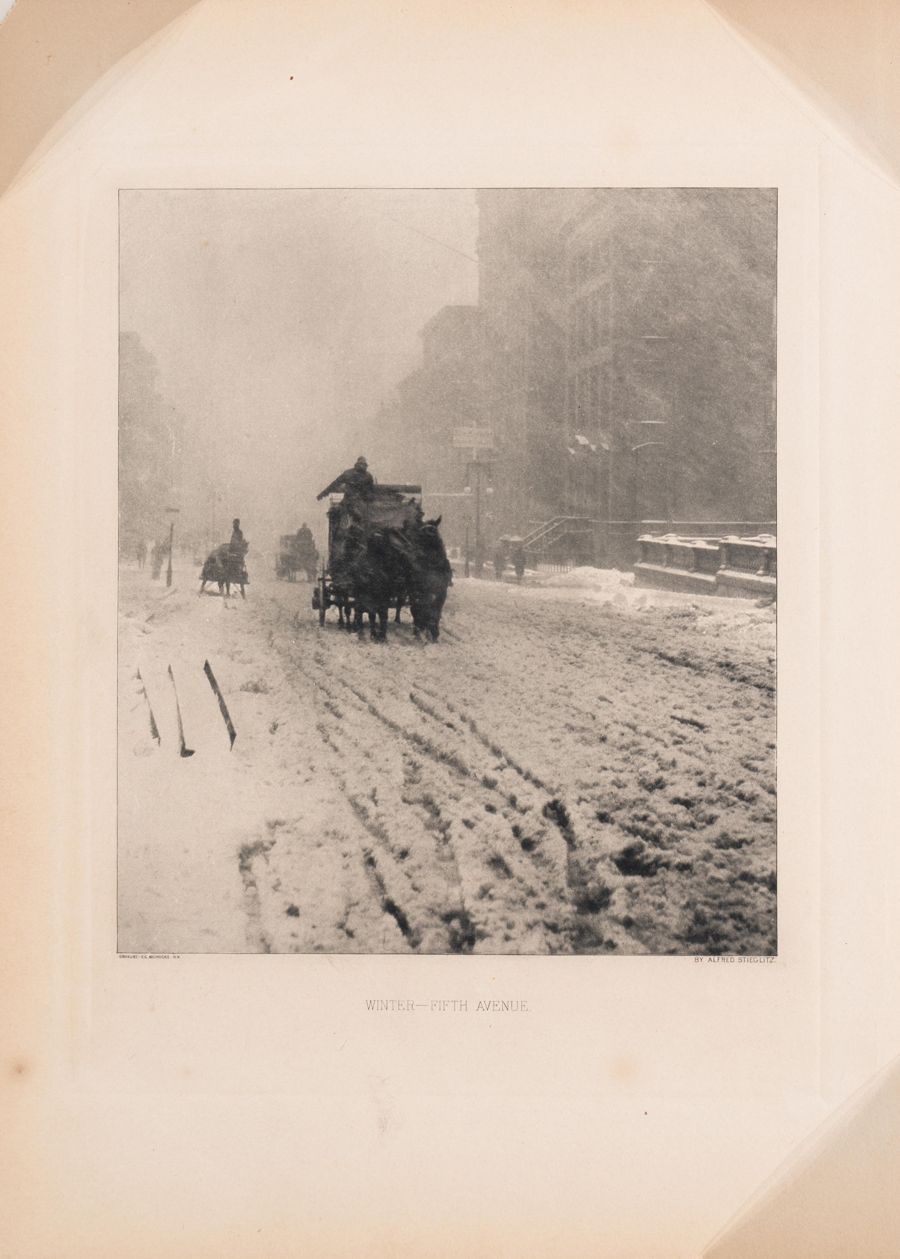 Alfred Stieglitz (1864-1964) Winter, Fifth Avenue, 1893, from "Photographic Times" 1896