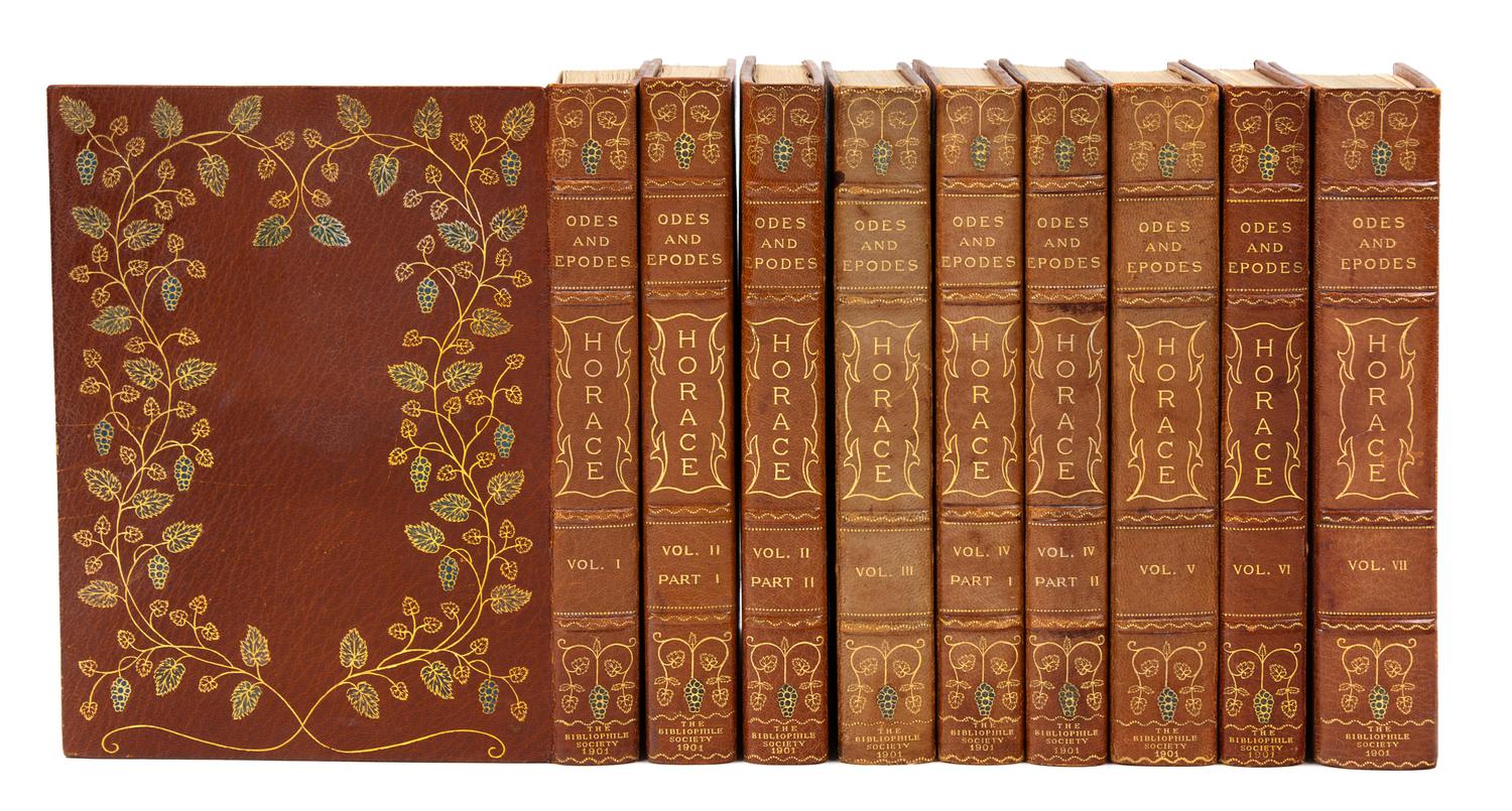 HORACE (65-8 B.C.). The Odes & Epodes of Horace. Boston: the Bibliophile Society for Members, 1901-1904.