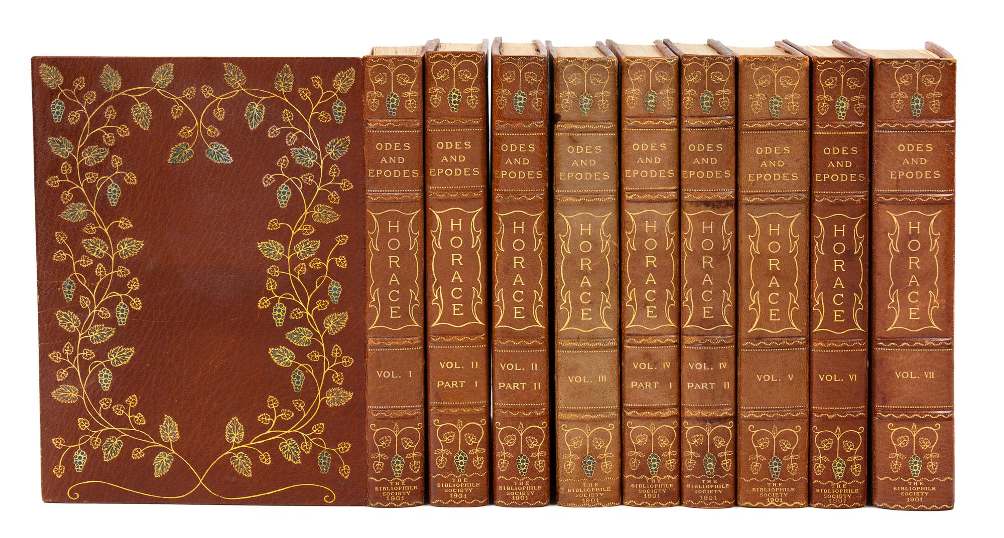 HORACE (65-8 B.C.). The Odes & Epodes of Horace. Boston: the Bibliophile Society for Members, 1901-1904.