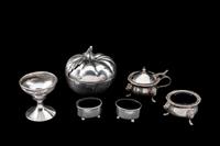 A Collection of Six Silver and Silver-Plate Table Articles