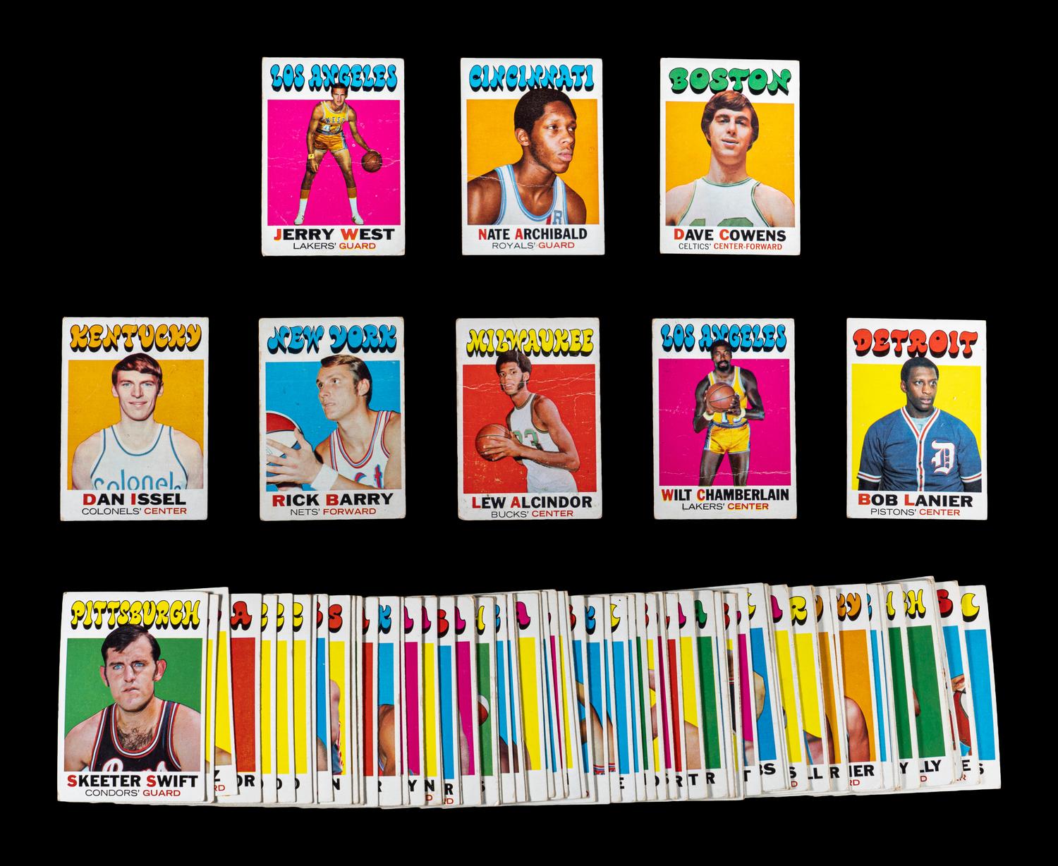 A Near Set of 1971-72 Topps Basketball Cards (192/233) With Duplicates
