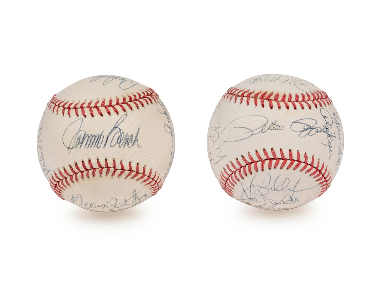 A 1975 Cincinnati Reds Team Signed Autograph Baseball Display (Beckett Authentication Services Letter),