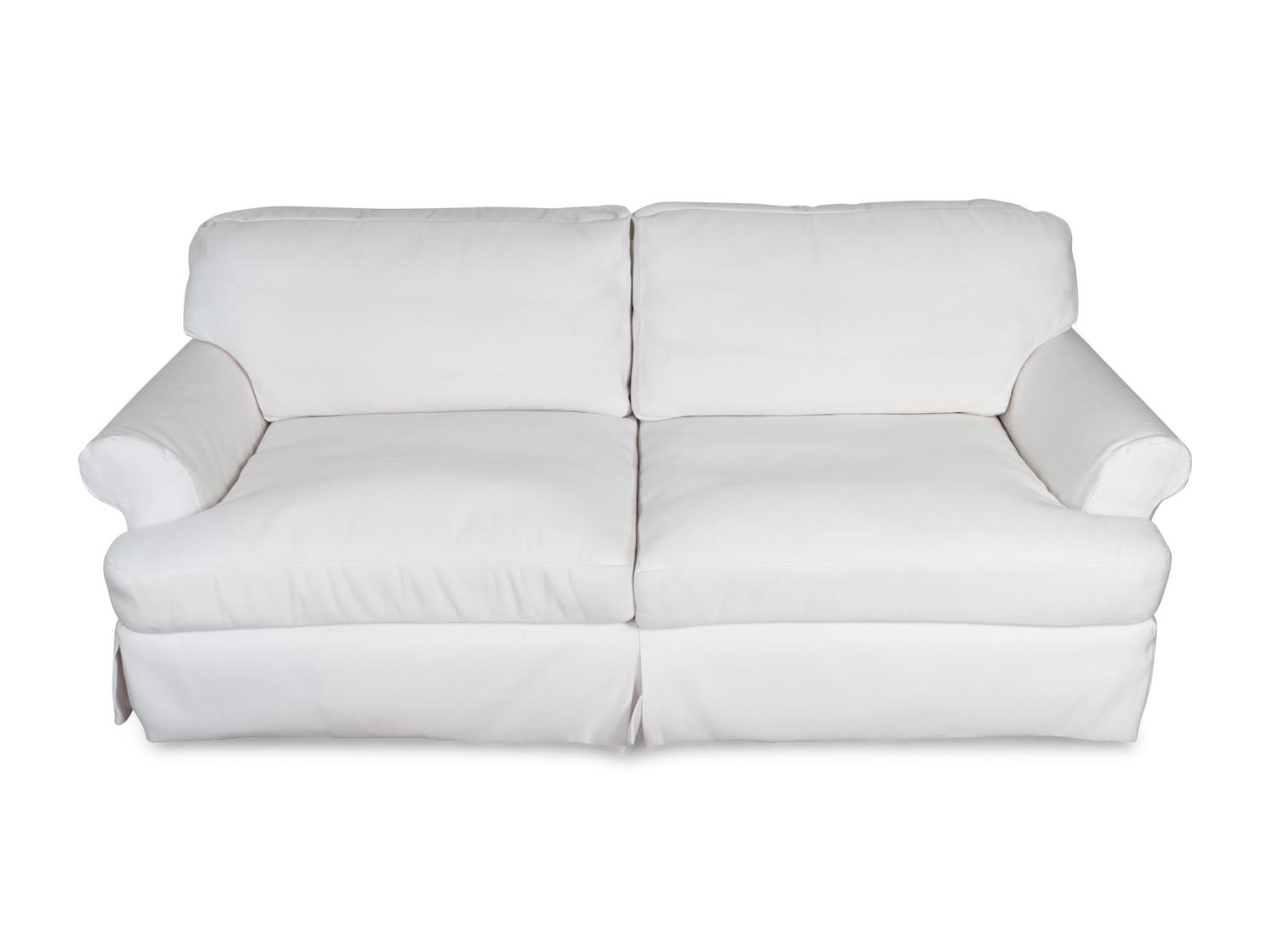 A Suite of White Cotton Upholstered Seating Furniture — 20TH/21ST CENTURY