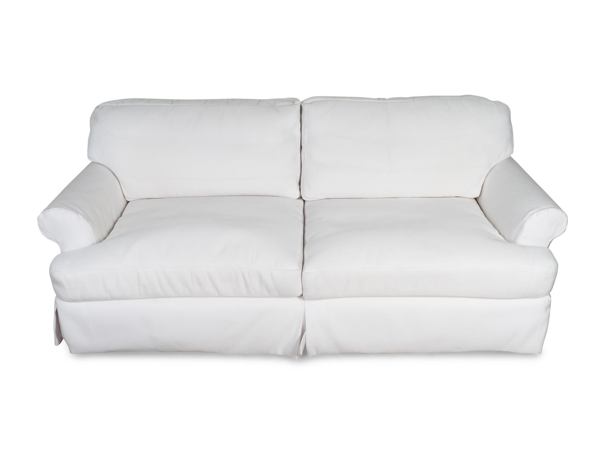 A Suite of White Cotton Upholstered Seating Furniture — 20TH/21ST CENTURY