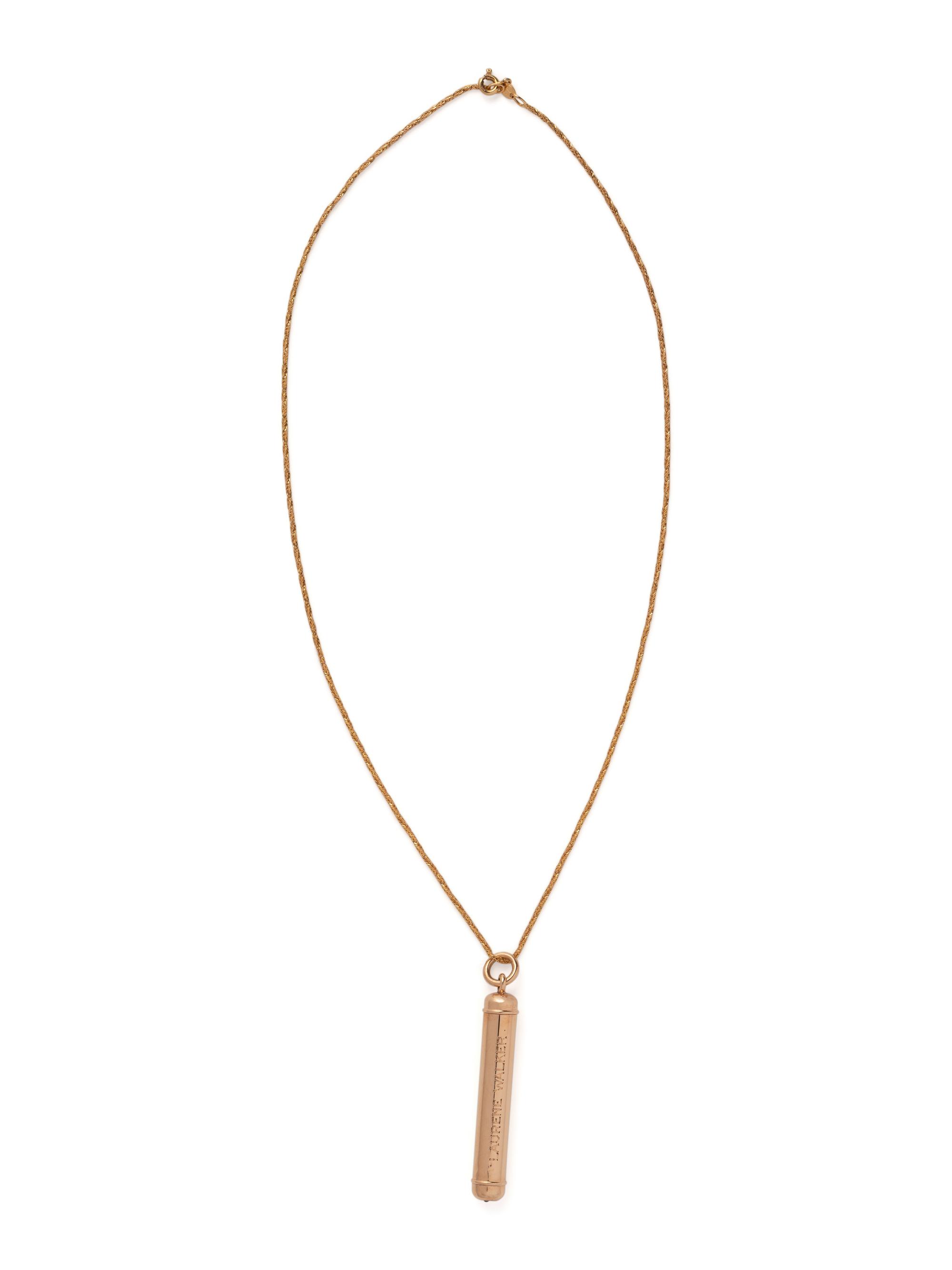 YELLOW GOLD MECHANICAL PENCIL PENDANT/NECKLACE