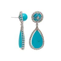 TURQUOISE AND DIAMOND EARRINGS