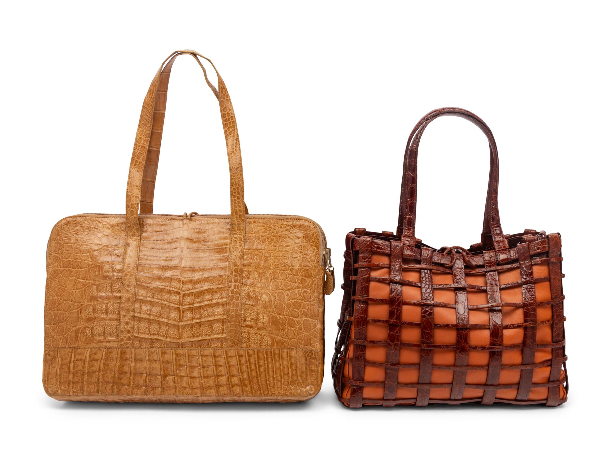 Two Nancy Gonzales Crocodile Totes