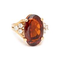 CITRINE AND DIAMOND RING