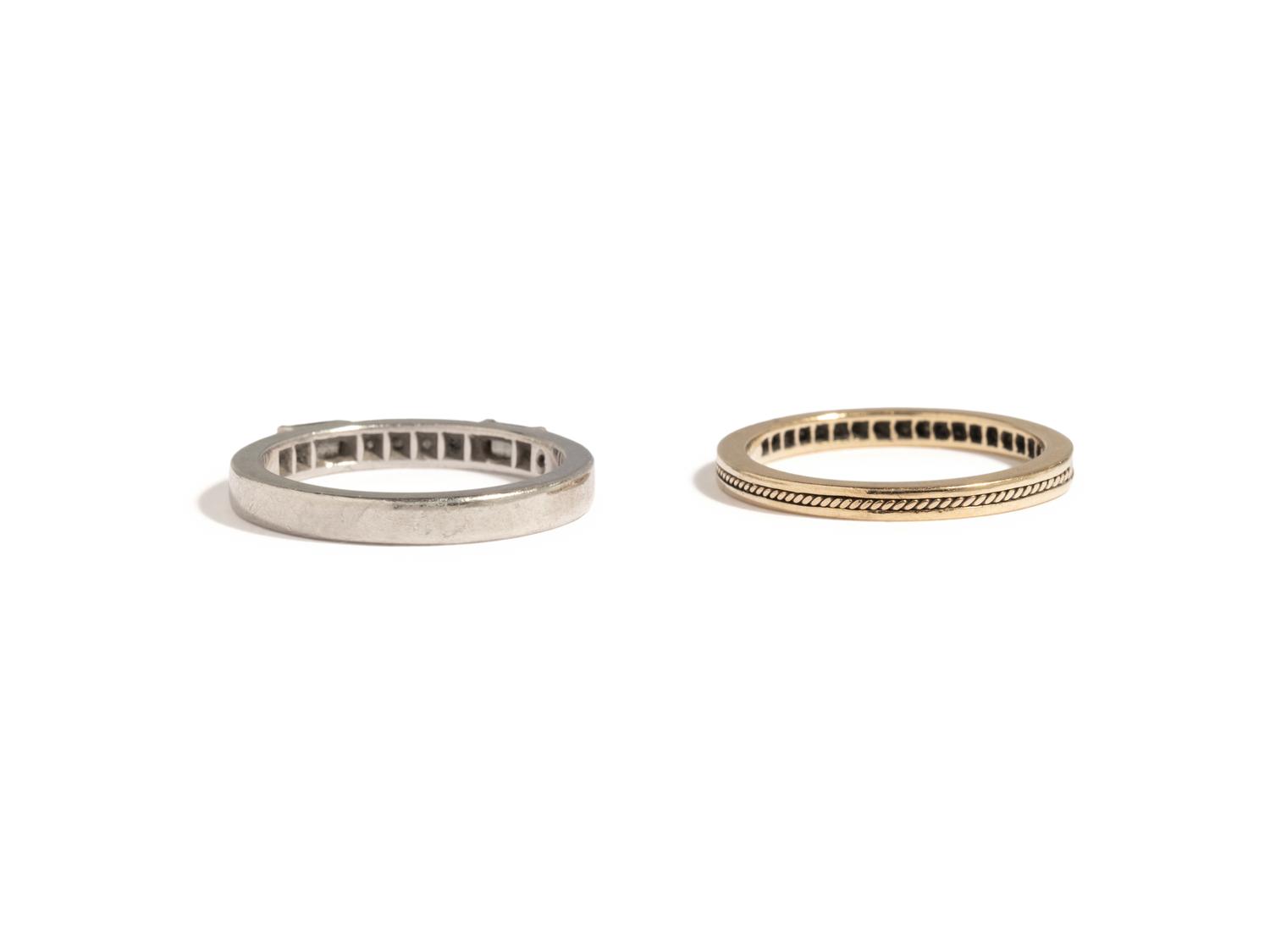 COLLECTION OF DIAMOND BAND RINGS