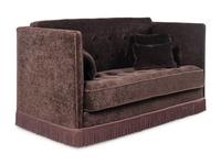 A Custom Tweed-Upholstered Sofa with Bullion Fringe