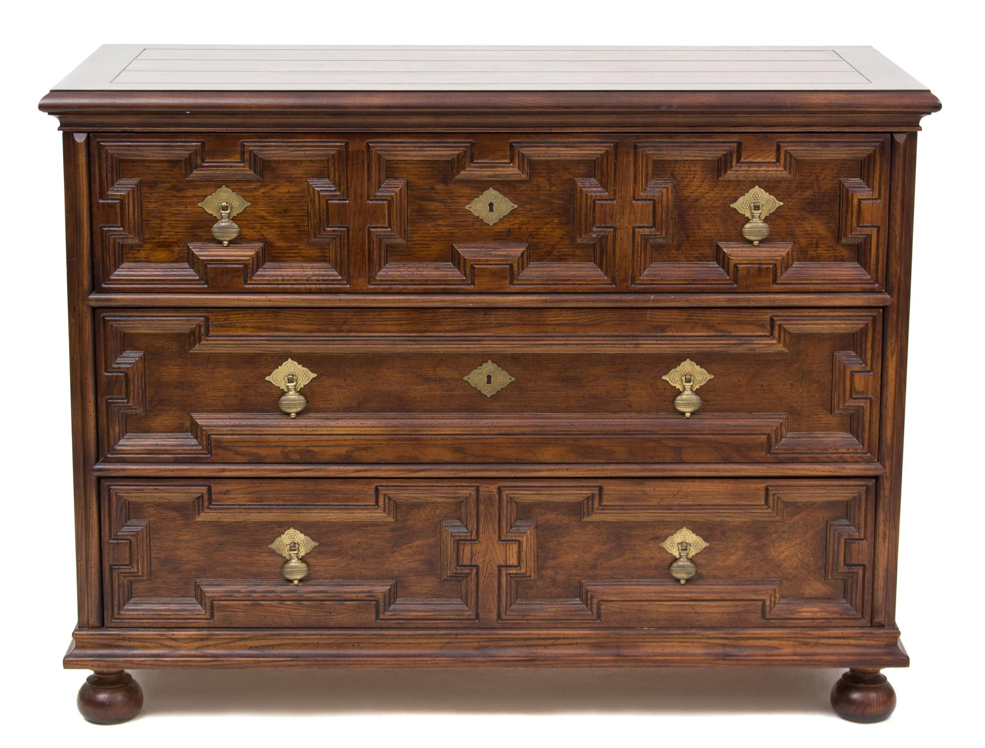 A William & Mary Style Mahogany Chest of Drawers by Henredon — 20TH CENTURY