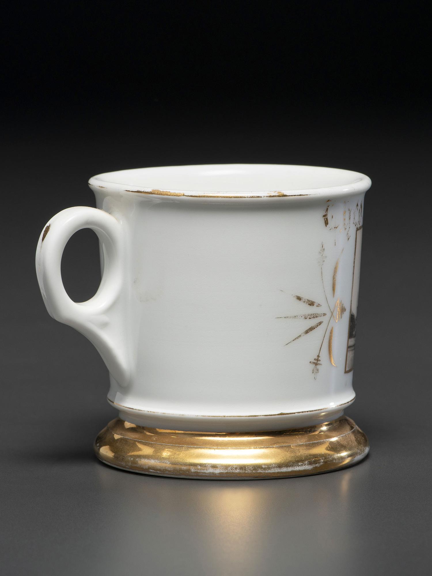 A Photographic Transfer Shaving Mug Depicting the Administrative Building at the 1893 World's Fair