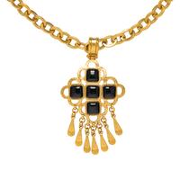 Chanel, Byzantine Cross Logo Pendant Necklace
