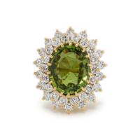 PERIDOT AND DIAMOND RING