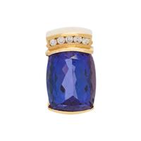 TANZANITE AND DIAMOND PENDANT