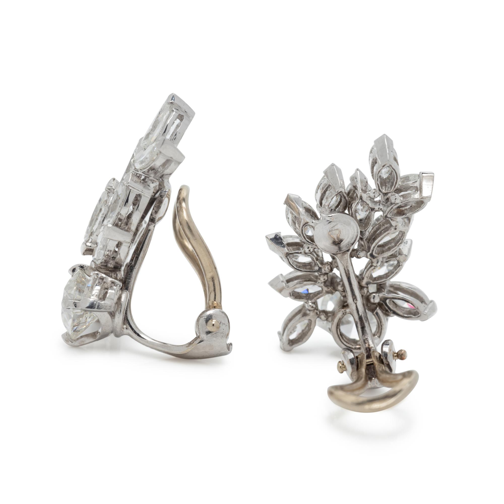 DIAMOND CLUSTER EARCLIPS