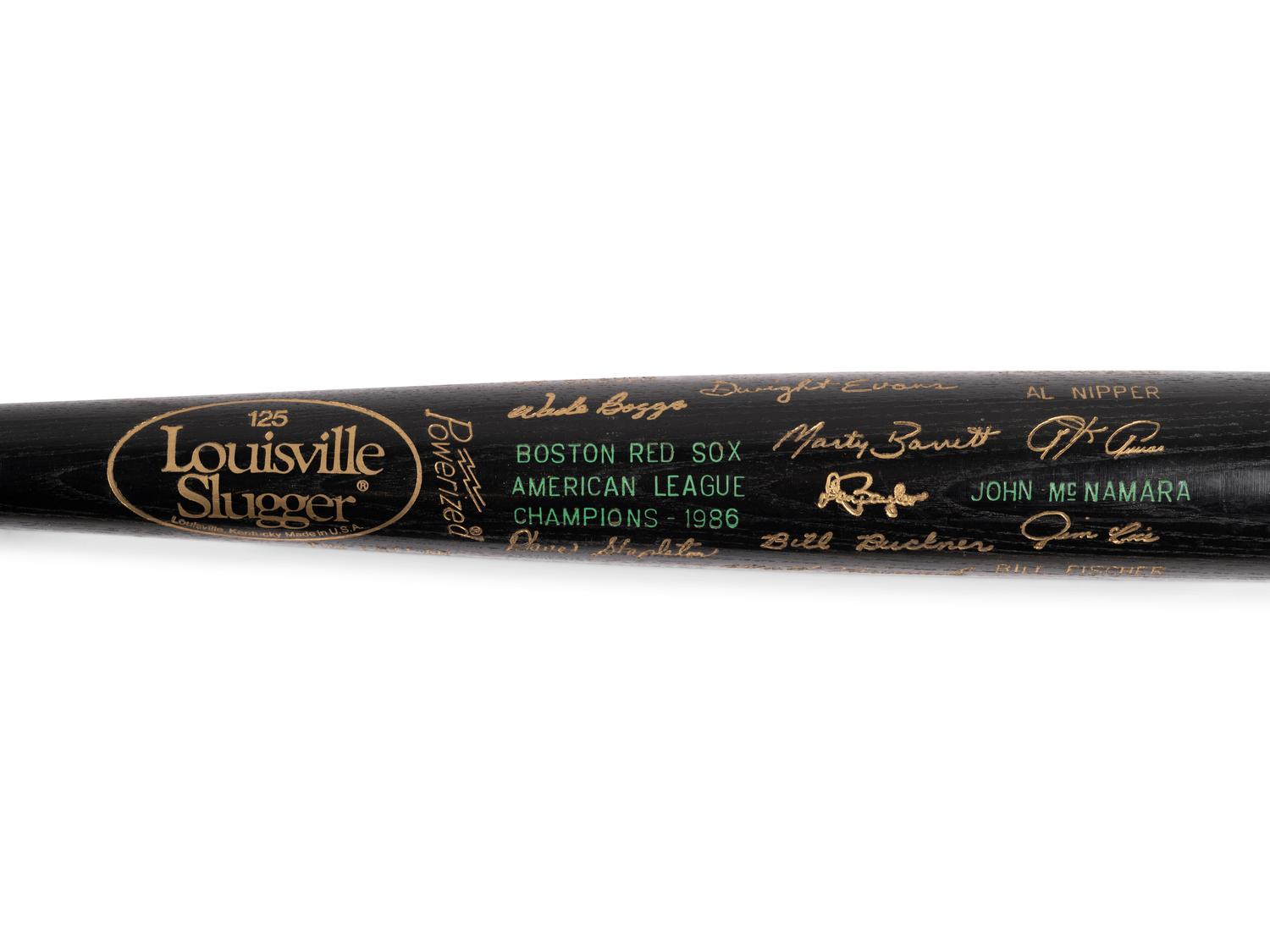 A 1986 Boston Red Sox American League Champions Louisville Slugger Commemorative Black Bat