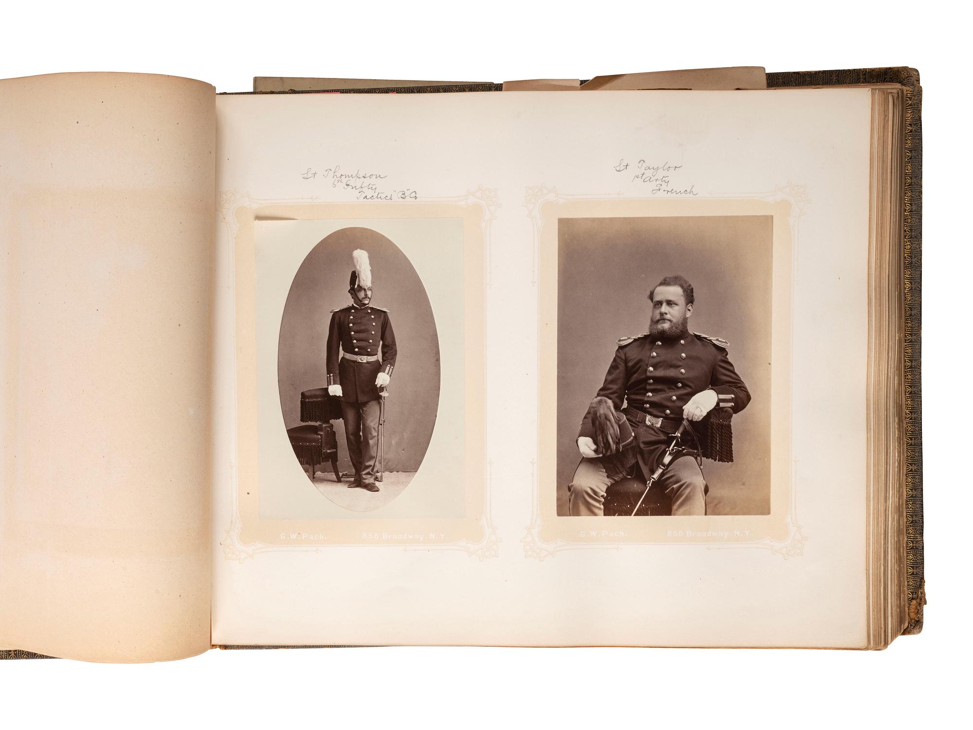 [LATE INDIAN WARS]. PACH, G.W. (1848-1904), photographer. US Military Academy year book for the Class of 1875, containing photographs of notable officers, professors, and cadets, incl. Little Bighorn casualty James G. Sturgis. New York: 1875.