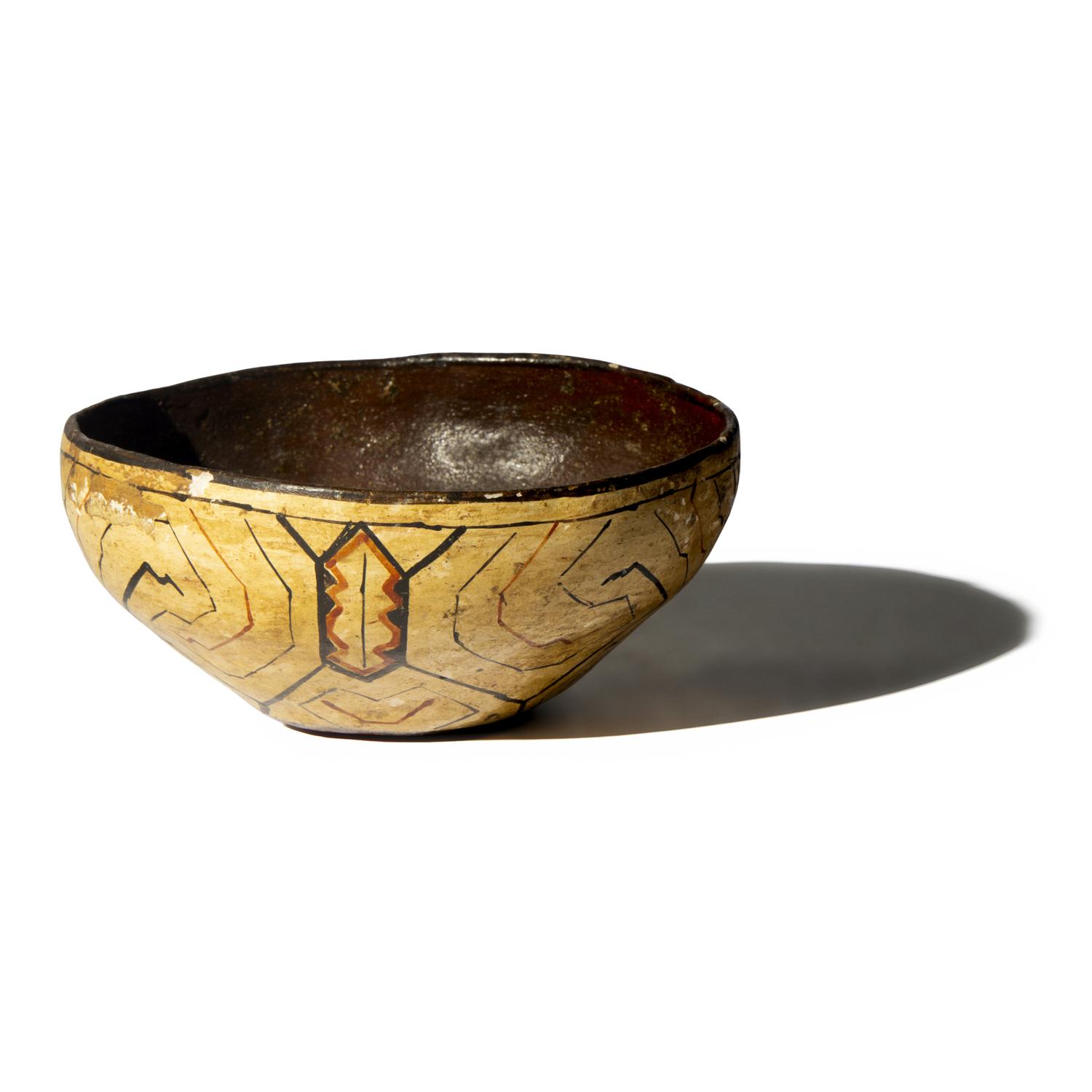 An Amahuaca Ceramic Drinking Bowl