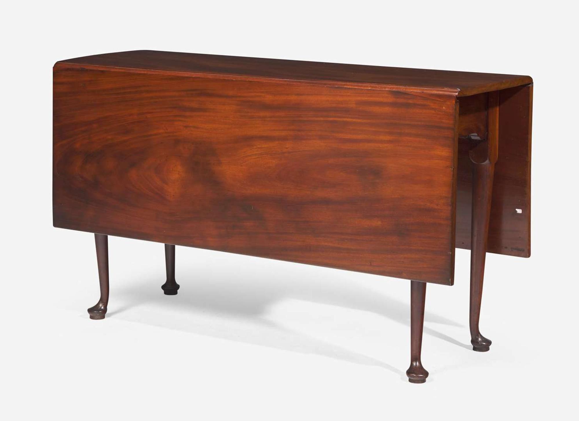 A Queen Anne mahogany drop-leaf table, circa 1750