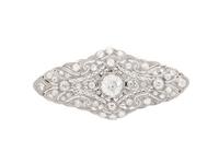EDWARDIAN, DIAMOND AND PLATINUM BROOCH