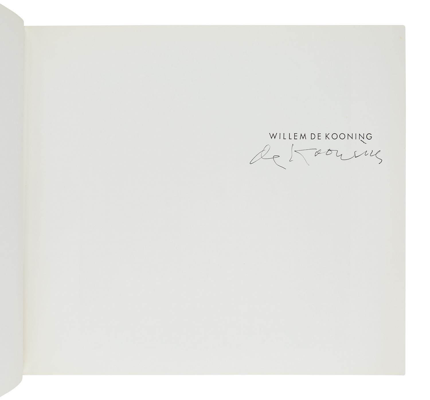 [DE KOONING, Willem (1904-1997)]. ROSENBERG, Harold. De Kooning. New York: Harry N. Abrams, Inc., 1974.