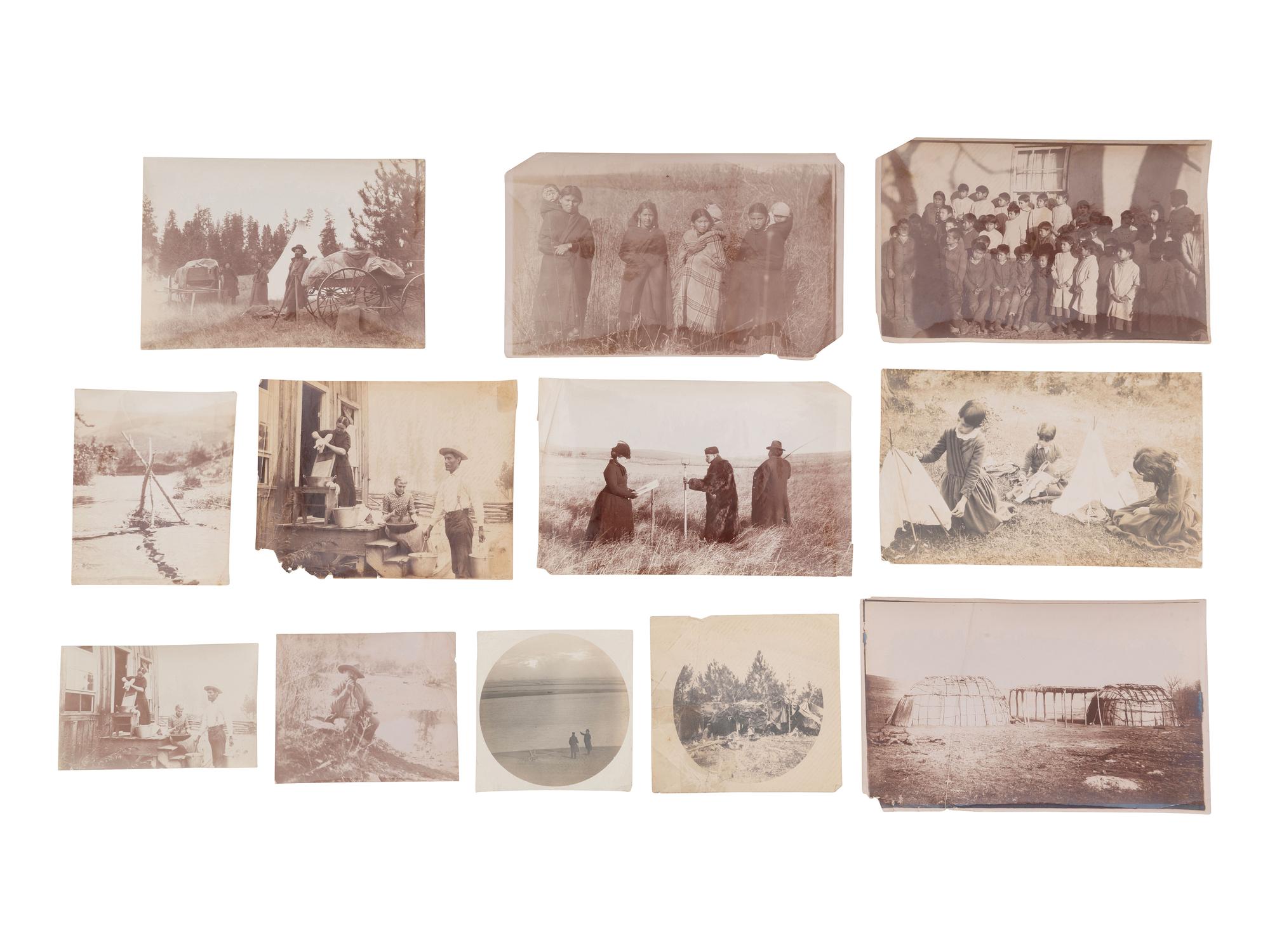[NATIVE AMERICANS]. Collection of photographs documenting the Nez Perce, Comanche, and Kiowa Indians assembled by Alice Cunningham Fletcher, including images by E. Jane Gay, George W. Bretz, and William Irwin.