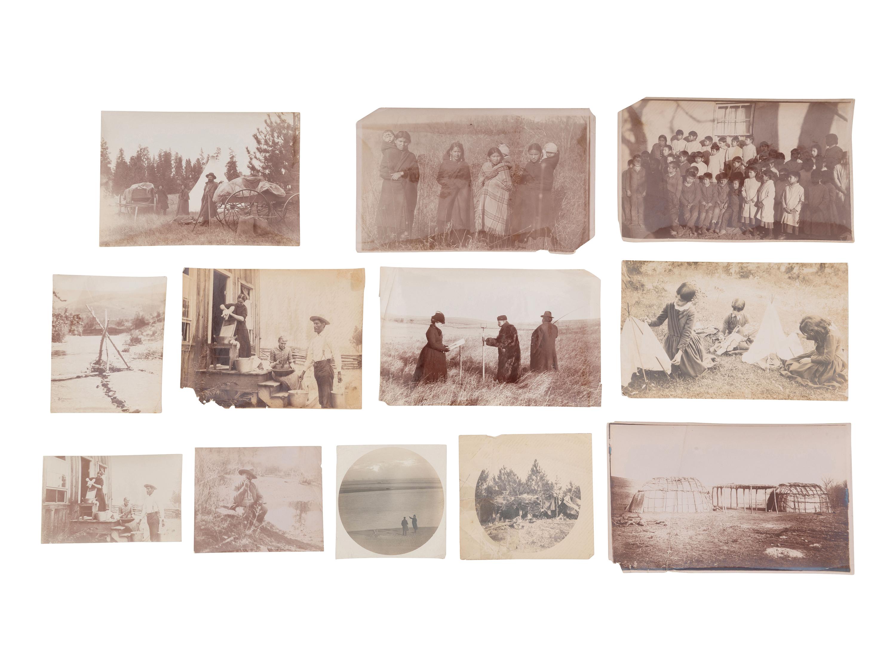 [NATIVE AMERICANS]. Collection of photographs documenting the Nez Perce, Comanche, and Kiowa Indians assembled by Alice Cunningham Fletcher, including images by E. Jane Gay, George W. Bretz, and William Irwin.