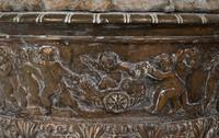 A Brass Two-Handled Jardinière with Bacchic Figures