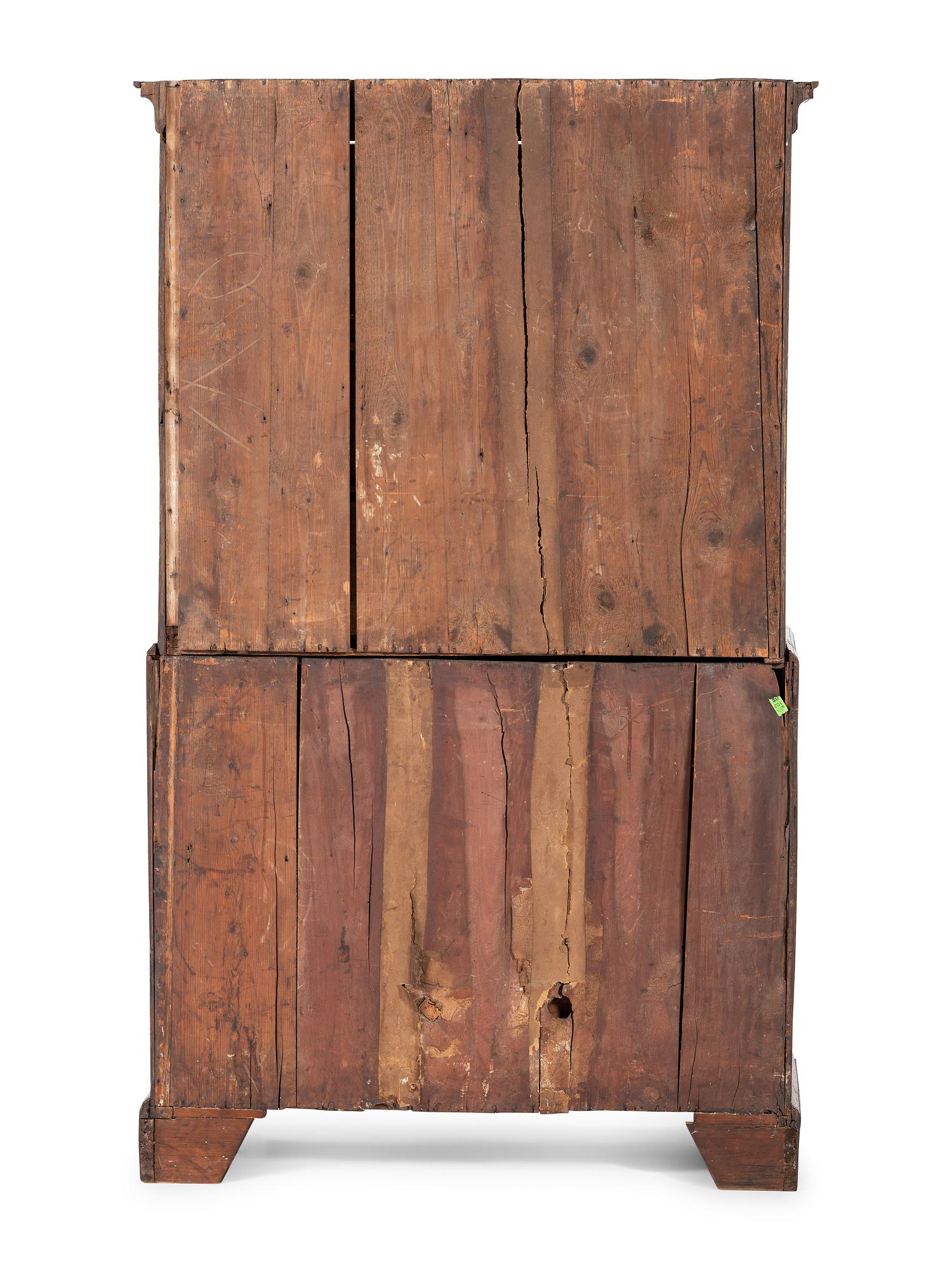 A George I Walnut Chest on Chest