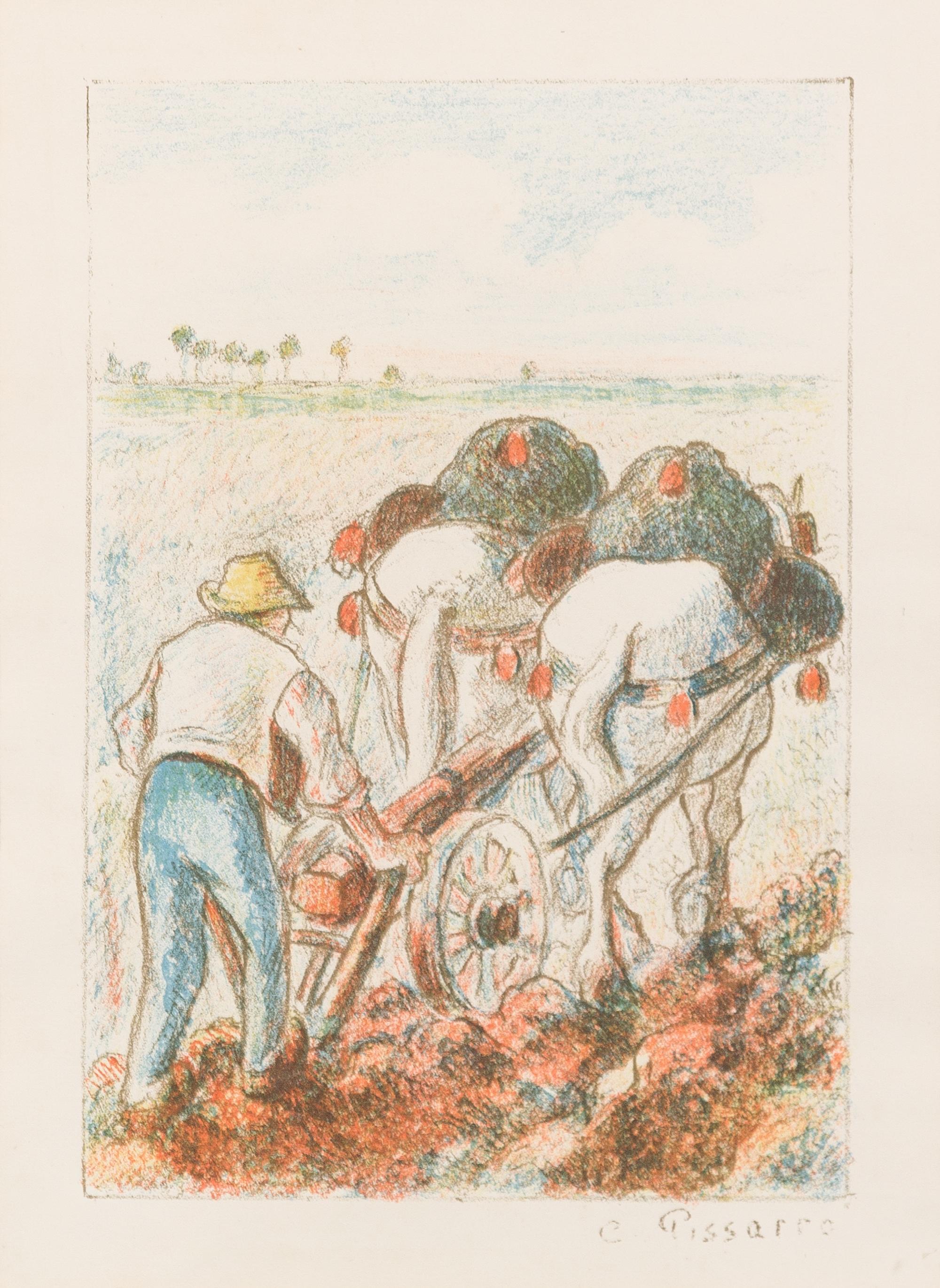 Camille Pissarro, (French, 1831-1903), La Charrue (from Les Temps Nouveaux), 1901