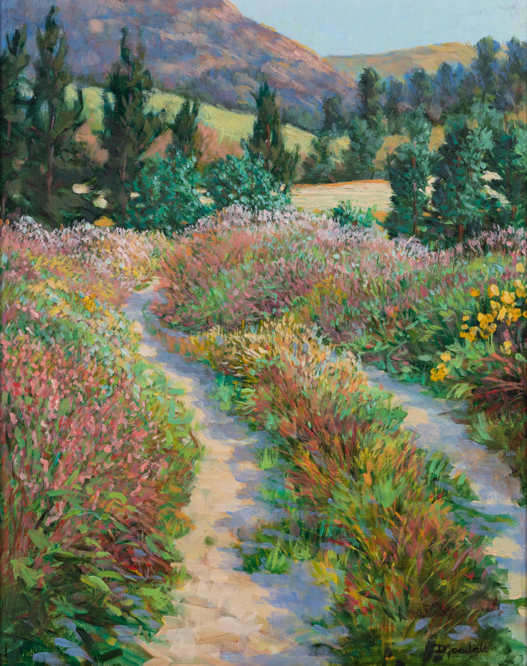 Two Works: Lowland Pathway, Wyoming and Flowers with Ginger Jar